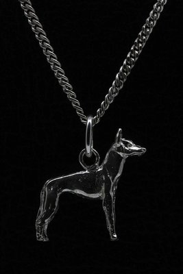 Zilveren Pharaoh hound ketting hanger - klein