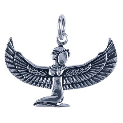 Zilveren Godin Isis ketting hanger