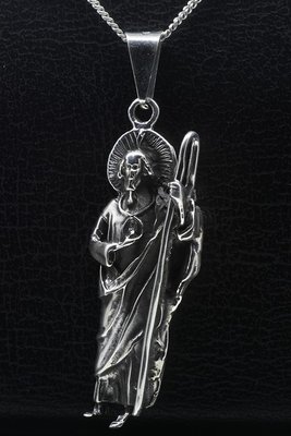 Zilveren Judas XL ketting hanger