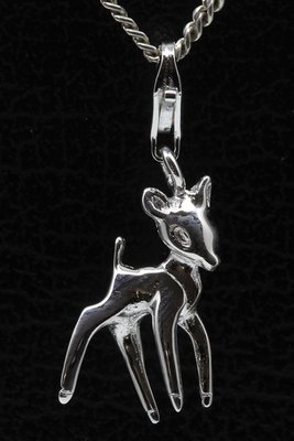 Zilveren Bambi - Ree hanger en/of bedel