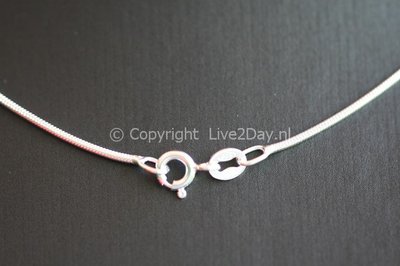 Zilveren ketting slang 2. standaard - dikte 1,2 mm - 42/45/50 cm