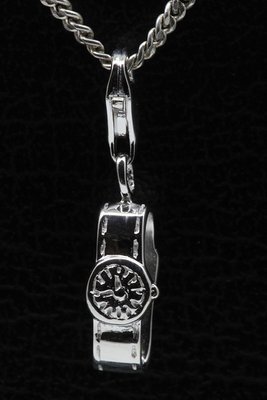 Zilveren Horloge hanger en/of bedel