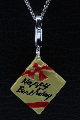 Zilveren Verjaardagscadeau Happy Birthday hanger én bedel