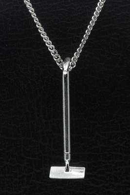 Zilveren Schoffel ketting hanger