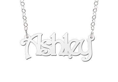 Zilveren Naamketting "Ashley"