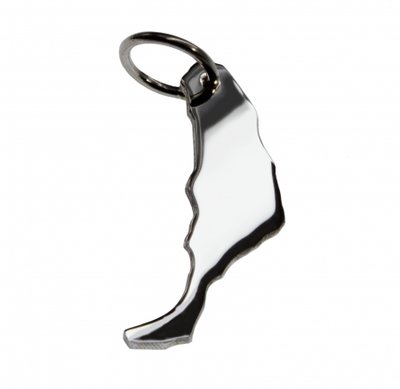 Zilveren Landkaart Fuerte Ventura ketting hanger