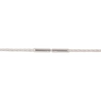 Zilveren ketting Kabel - 3. middel - dikte 1,5 mm - 42/45 cm