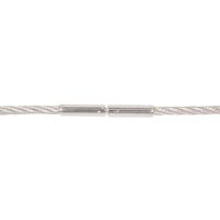 Zilveren ketting Kabel - 5. zeer grof - dikte 2,3 mm - 42/45 cm