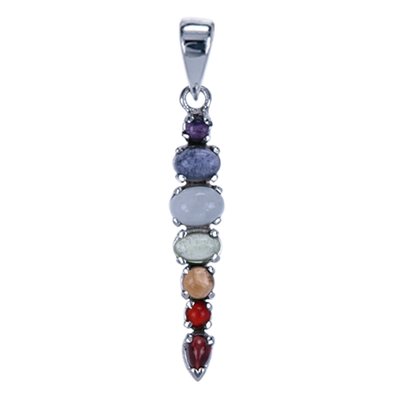 Zilveren Chakra ketting hanger