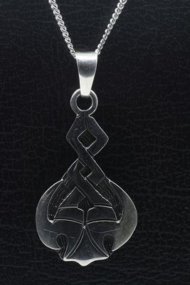 Zilveren Keltische knoop design ketting hanger