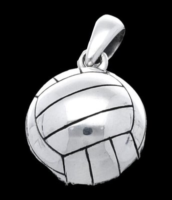 Zilveren Volleybal kettinghanger