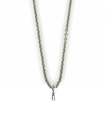 Medaillonketting anker schakel 3,1 mm 80 cm zwaar verzilverd