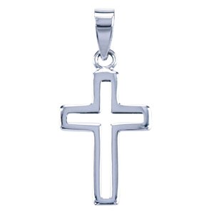 Beste Zilveren Kruis opengewerkt ketting hanger op voorraad HN-48